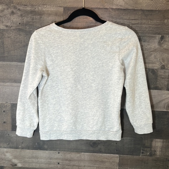 Gray Oshkosh SweatShirt with Pink and Silver Flip Sequins Heart - Picture 3 of 4